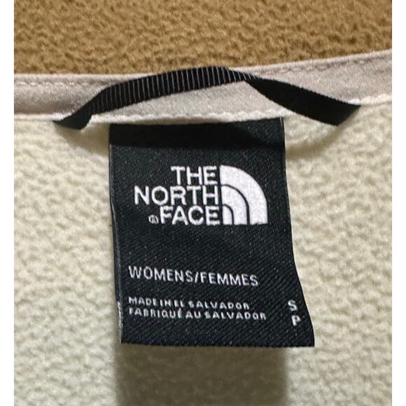The North Face Women's Fleece Jacket Size SP Beige 1/4 Zip - Picture 3 of 7